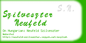 szilveszter neufeld business card